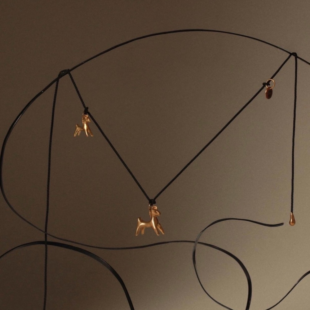 Gold Horses Pendant Necklace Katimo